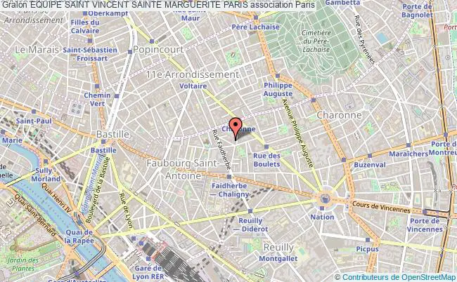 plan association Equipe Saint Vincent Sainte Marguerite Paris Paris