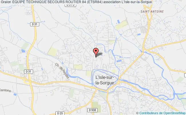 plan association Équipe Technique Secours Routier 84 (etsr84) L'Isle-sur-la-Sorgue