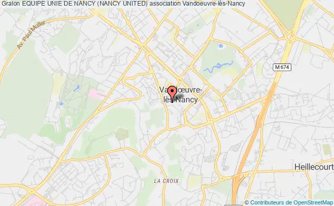 plan association Equipe Unie De Nancy (nancy United) Vandoeuvre-lès-Nancy