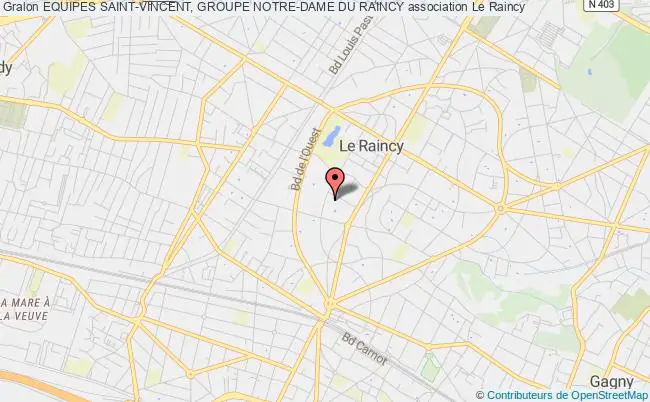 plan association Equipes Saint-vincent, Groupe Notre-dame Du Raincy Le    Raincy