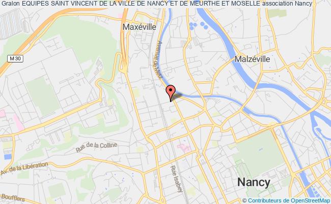 plan association Equipes Saint Vincent De La Ville De Nancy Et De Meurthe Et Moselle Nancy