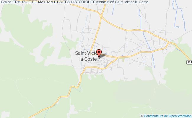 plan association Ermitage De Mayran Et Sites Historiques Saint-Victor-la-Coste