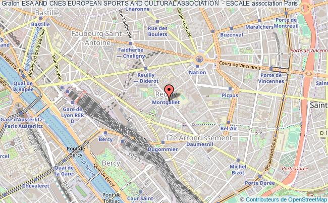 plan association Esa And Cnes European Sports And Cultural Association  - Escale Paris Cédex 12