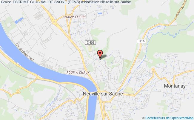 plan association Escrime Club Val De Saone (ecvs) Neuville-sur-Saône