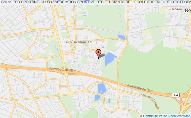 plan association Eso Sporting Club (association Sportive Des Etudiants De L'ecole Superieure D'osteopathie) Champs-sur-Marne