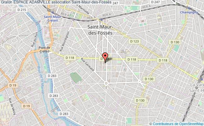 plan association Espace Adamville Saint-Maur-des-Fossés