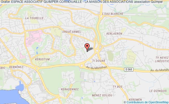 plan association Espace Associatif Quimper Cornouaille - La Maison Des Associations Quimper