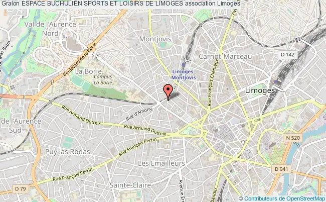 plan association Espace Buchulien Sports Et Loisirs De Limoges Limoges