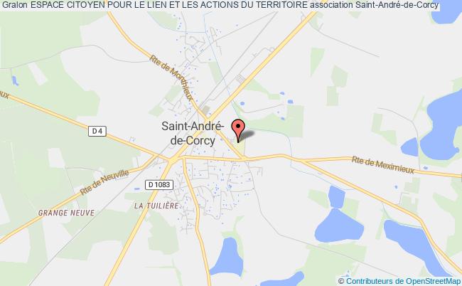 plan association Espace Citoyen Pour Le Lien Et Les Actions Du Territoire Saint-André-de-Corcy