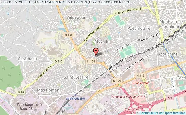 plan association Espace De Cooperation Nimes Pissevin (ecnp) Nîmes