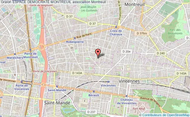 plan association Espace Democrate Montreuil Montreuil