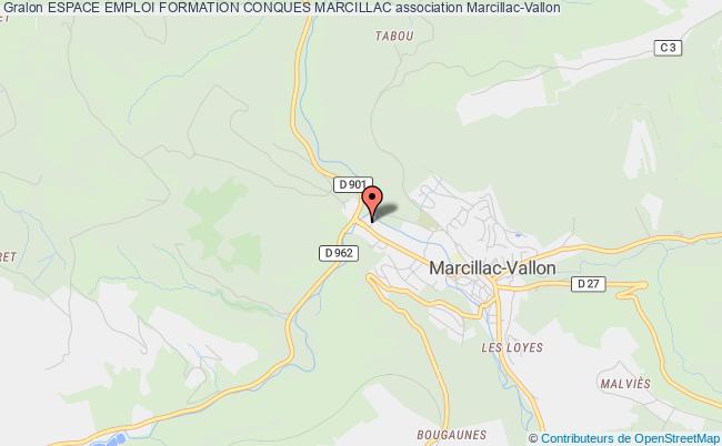 plan association Espace Emploi Formation Conques Marcillac Marcillac-Vallon