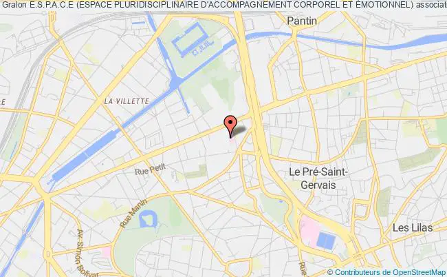 plan association E.s.p.a.c.e (espace Pluridisciplinaire D'accompagnement Corporel Et Émotionnel) Paris