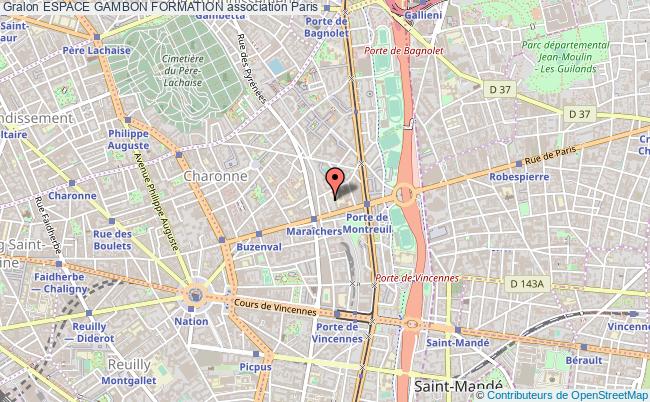 plan association Espace Gambon Formation Paris