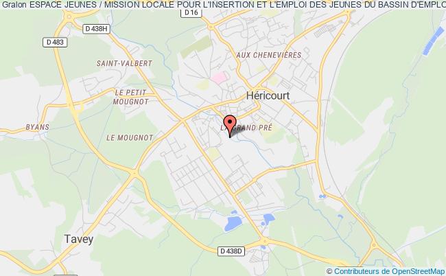 plan association Espace Jeunes / Mission Locale Pour L'insertion Et L'emploi Des Jeunes Du Bassin D'emploi D'hericourt-villersexel Héricourt