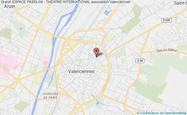 plan association Espace Pasolini - Theatre International Valenciennes