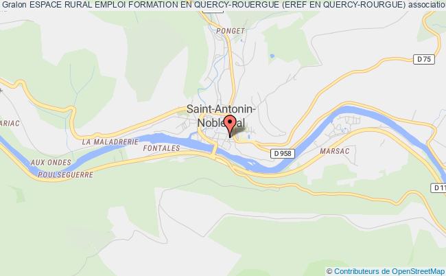 plan association Espace Rural Emploi Formation En Quercy-rouergue (eref En Quercy-rourgue) Saint-Antonin-Noble-Val