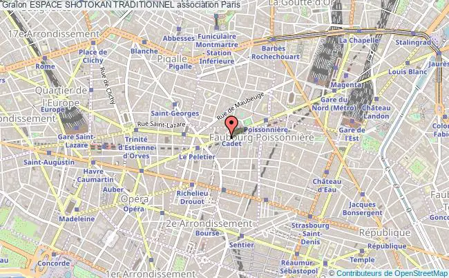plan association Espace Shotokan Traditionnel Paris