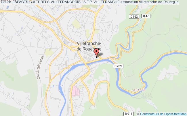 plan association Espaces Culturels Villefranchois - A.t.p. Villefranche Villefranche-de-Rouergue