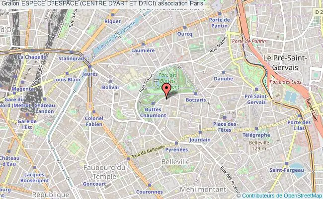 plan association Espece D?espace (centre D?art Et D?ici) Paris
