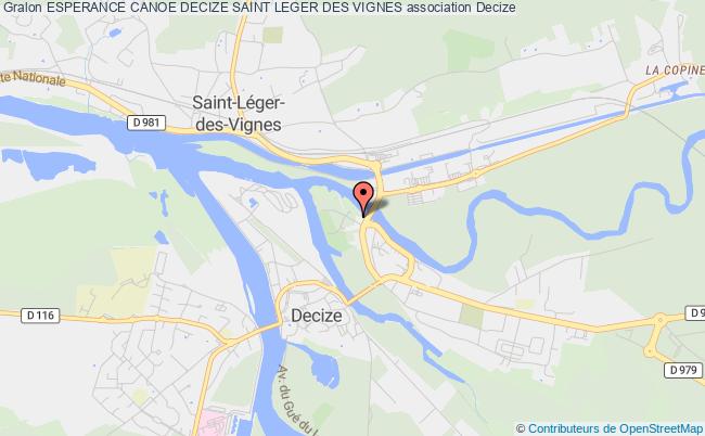 plan association Esperance Canoe Decize Saint Leger Des Vignes Decize