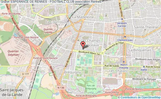 plan association Esperance De Rennes - Football Club Rennes