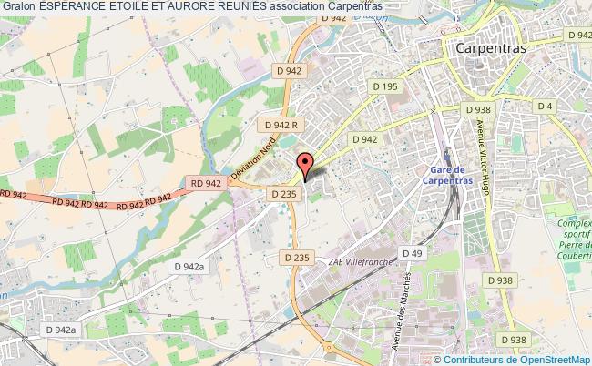 plan association Esperance Etoile Et Aurore Reunies Carpentras