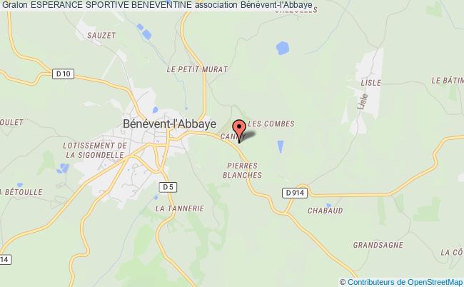 plan association Esperance Sportive Beneventine Bénévent-l'Abbaye