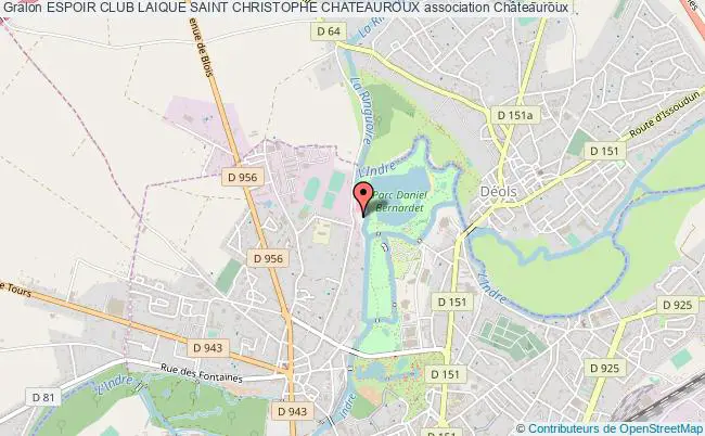 plan association Espoir Club Laique Saint Christophe Chateauroux Châteauroux