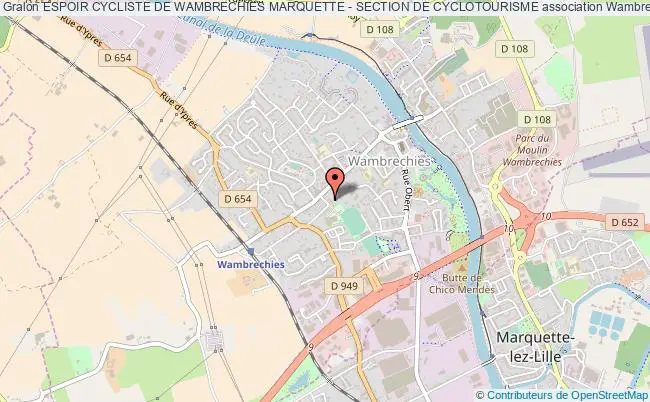 plan association Espoir Cycliste De Wambrechies Marquette - Section De Cyclotourisme Wambrechies