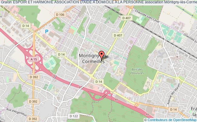 plan association Espoir Et Harmonie Association D'aide A Domicile A La Personne Montigny-lès-Cormeilles