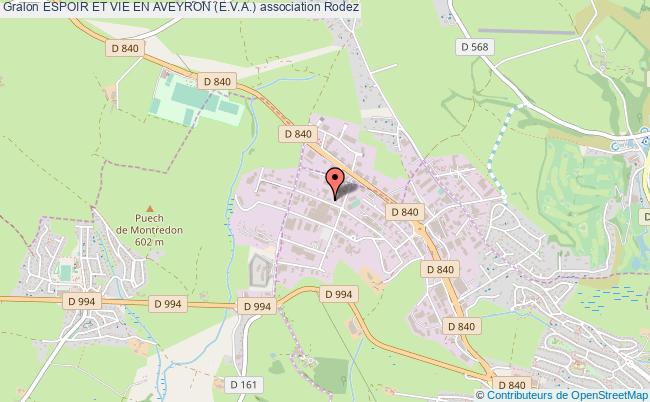 plan association Espoir Et Vie En Aveyron (e.v.a.) Rodez