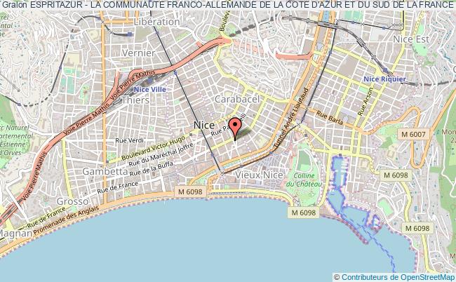 plan association Espritazur - La Communaute Franco-allemande De La Cote D'azur Et Du Sud De La France Nice