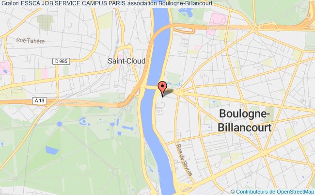 plan association Essca Job Service Campus Paris Boulogne-Billancourt