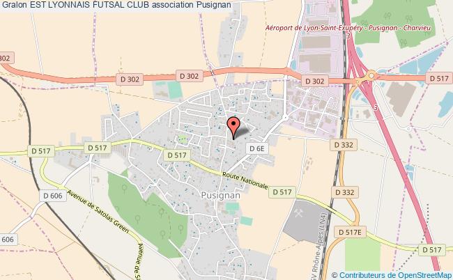 plan association Est Lyonnais Futsal Club Pusignan