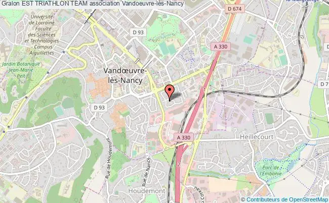 plan association Est Triathlon Team Vandoeuvre-lès-Nancy