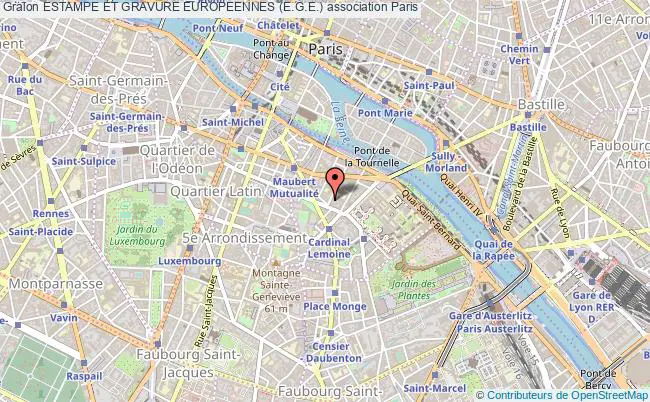 plan association Estampe Et Gravure Europeennes (e.g.e.) Paris