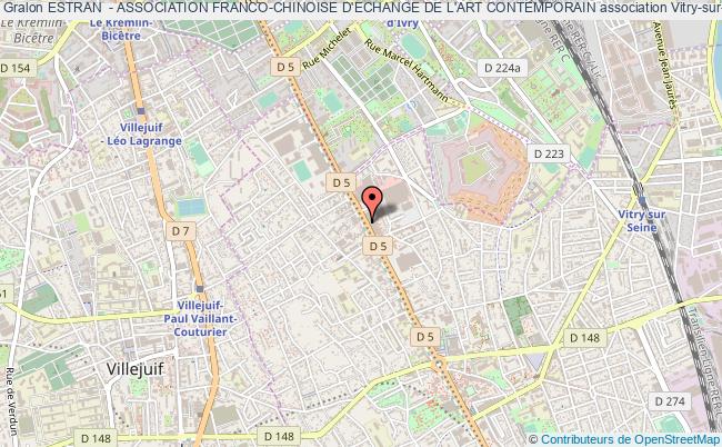 plan association Estran  - Association Franco-chinoise D'echange De L'art Contemporain Vitry-sur-Seine