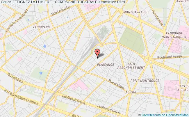 plan association Eteignez La Lumiere - Compagnie Theatrale Paris