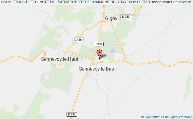 plan association Ethique Et Clarte Du Patrimoine De La Commune De Sennevoy-le-bas. Sennevoy-le-Bas