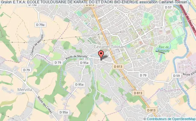 plan association E.t.k.a: Ecole Toulousaine De Karate Do Et D'aoki Bio-energie Castanet-Tolosan
