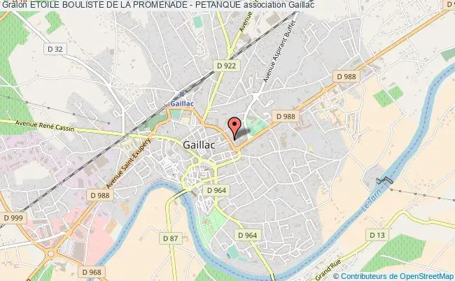 plan association Etoile Bouliste De La Promenade - Petanque Gaillac
