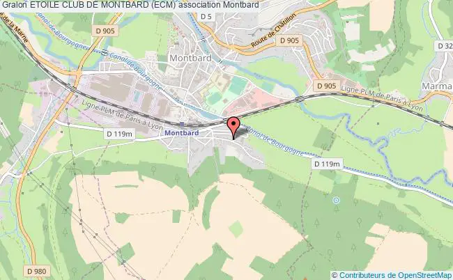 plan association Etoile Club De Montbard (ecm) Montbard