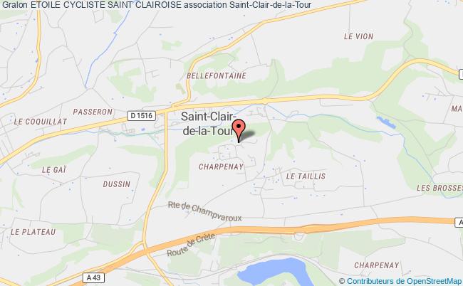 plan association Etoile Cycliste Saint Clairoise Saint-Clair-de-la-Tour