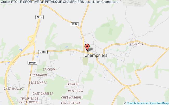 plan association Etoile Sportive De Petanque Champniers Champniers