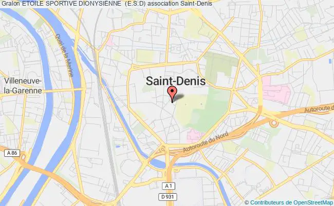 plan association Etoile Sportive Dionysienne  (e.s.d) Saint-Denis