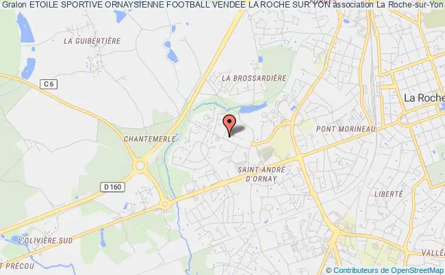 plan association Etoile Sportive Ornaysienne Football Vendee La Roche Sur Yon La    Roche-sur-Yon