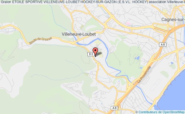 plan association Etoile Sportive Villeneuve-loubet Hockey-sur-gazon (e.s.v.l. Hockey) Villeneuve-Loubet