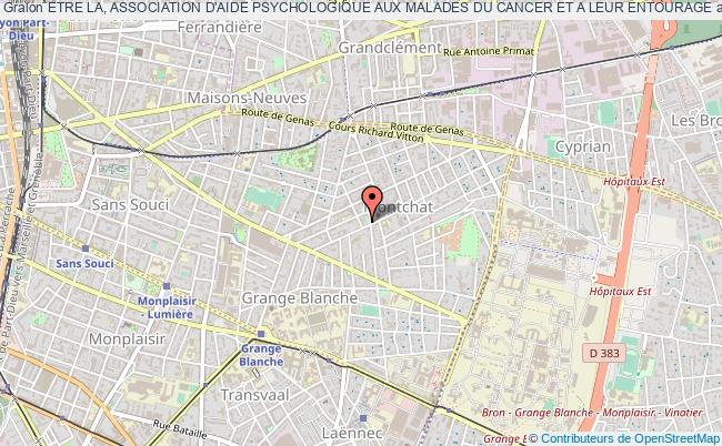 plan association Etre La, Association D'aide Psychologique Aux Malades Du Cancer Et A Leur Entourage Lyon 3e Arrondissement