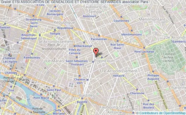 plan association Etsi Association De Genealogie Et D'histoire Sefarades Paris